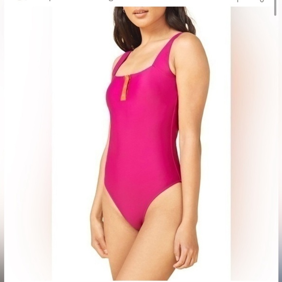 Summersalt The Sailor One Piece Pink w Orange Accent Swimsuit. Size 4 NWOT! - Picture 10 of 11